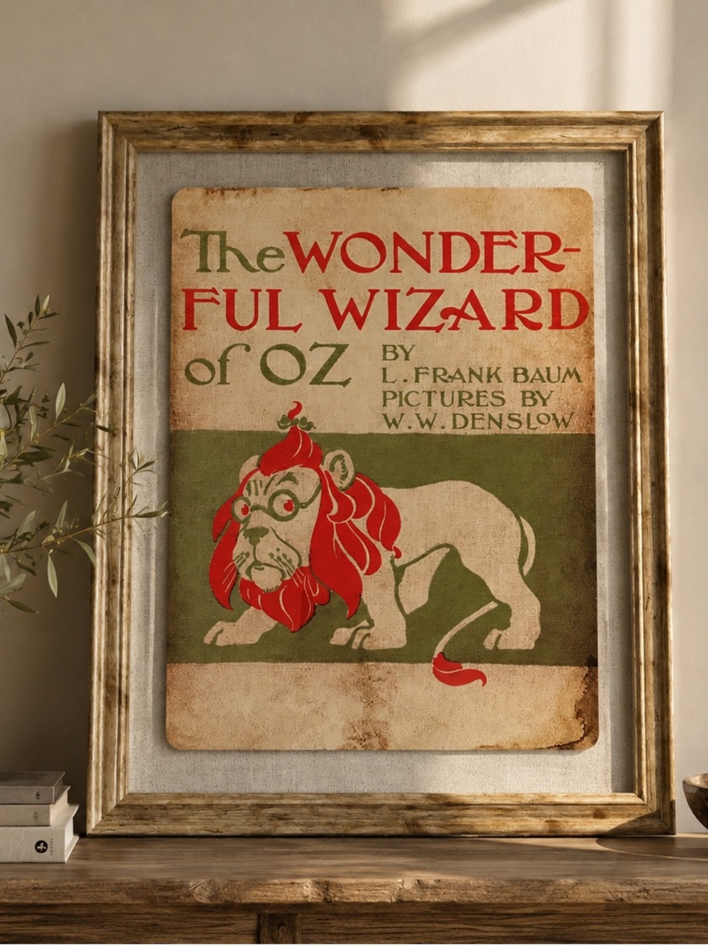 18x20 print of the vintage of the 1st book cover  'The Wonderful Wizard of Oz'